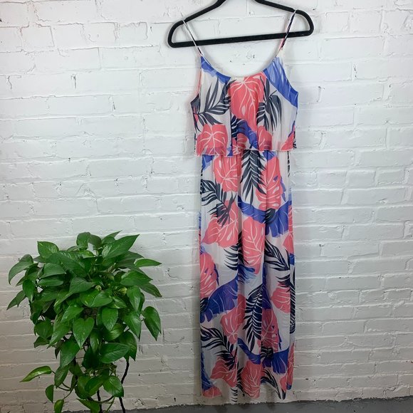 Pink Owl Spaghetti Strap Maxi Dress Multi Size S